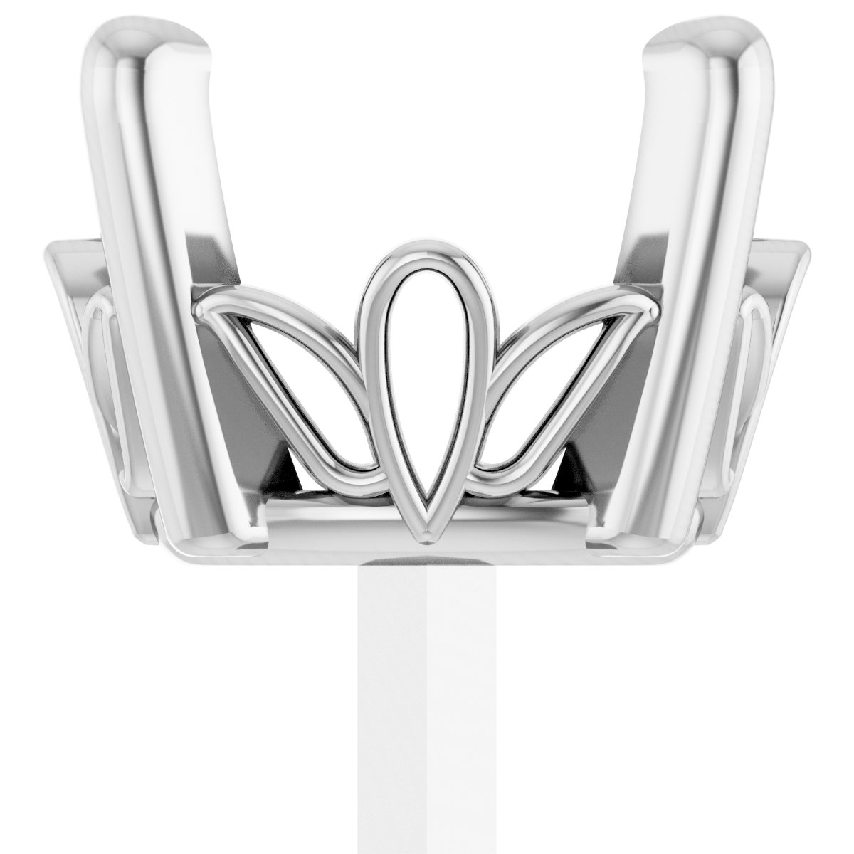 4-Prong Tapered Scroll Peg Setting
