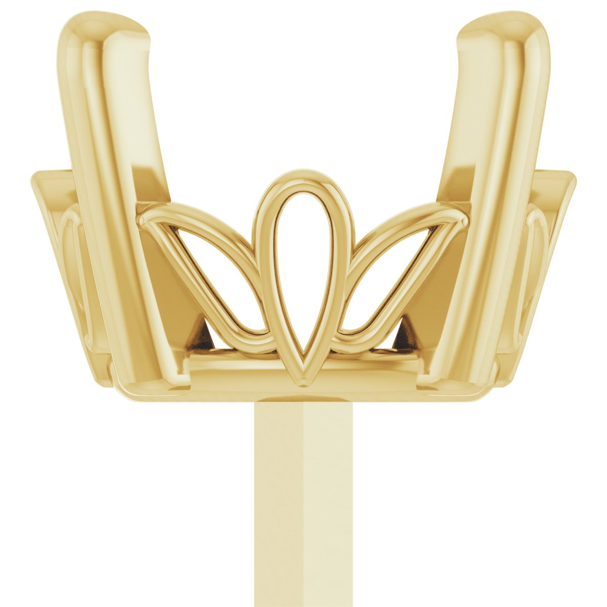 4-Prong Tapered Scroll Peg Setting