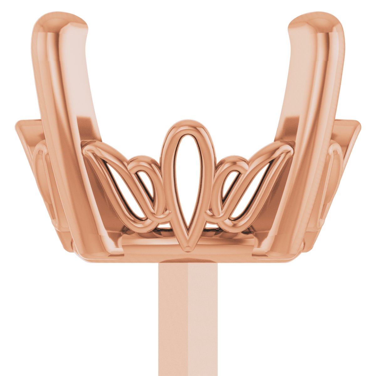 4-Prong Tapered Scroll Peg Setting