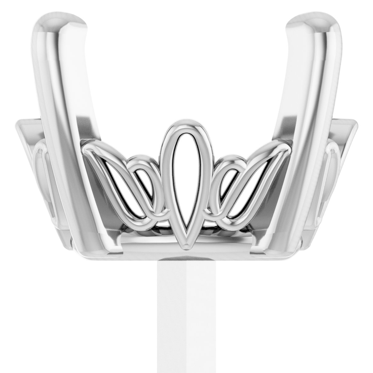 4-Prong Tapered Scroll Peg Setting