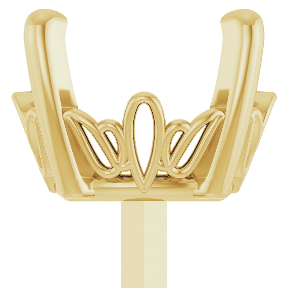 4-Prong Tapered Scroll Peg Setting