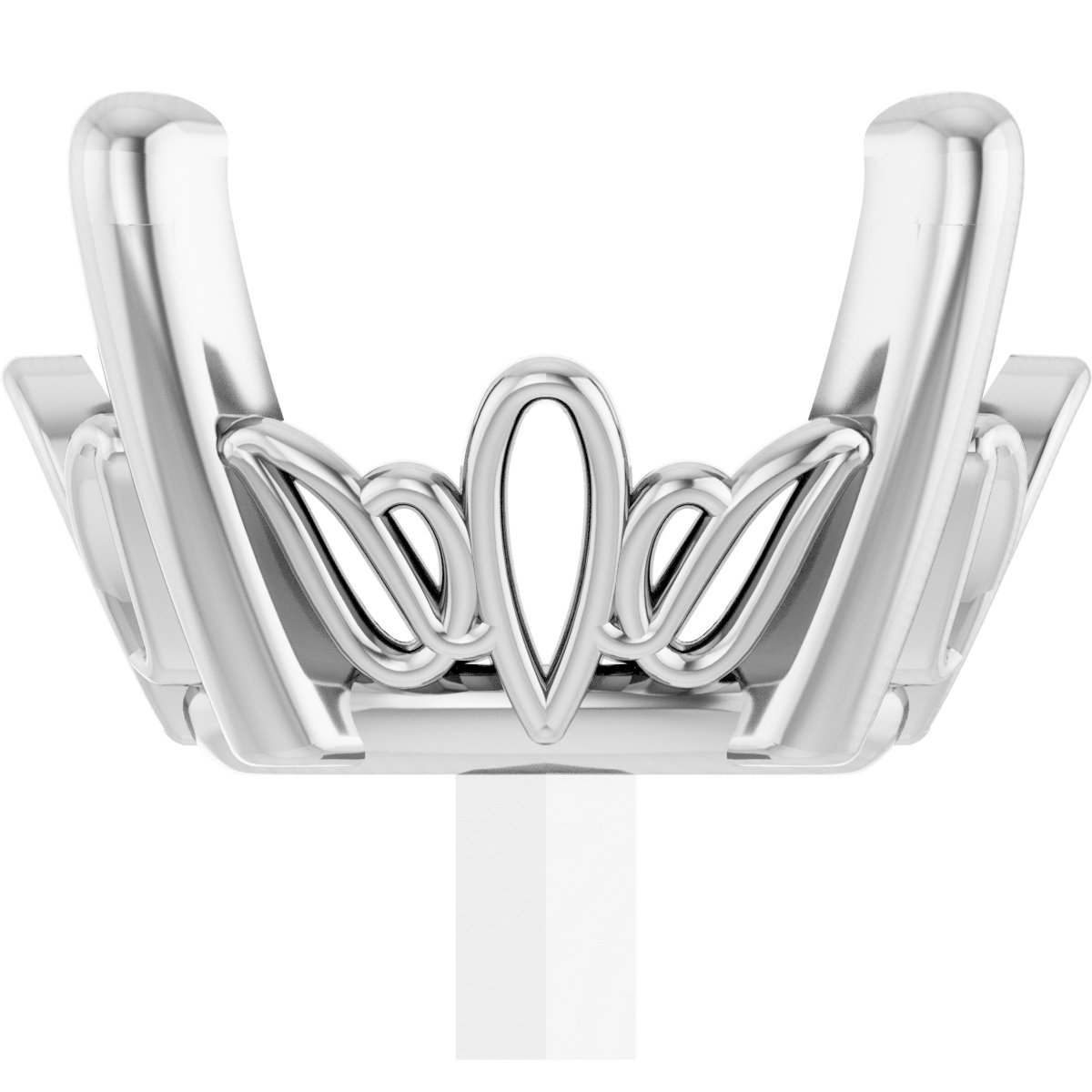 4-Prong Tapered Scroll Peg Setting