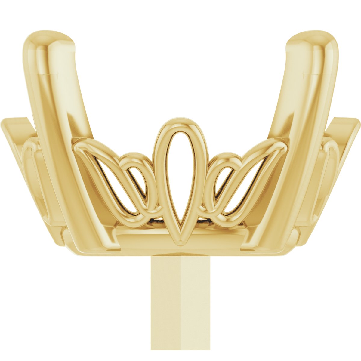 4-Prong Tapered Scroll Peg Setting