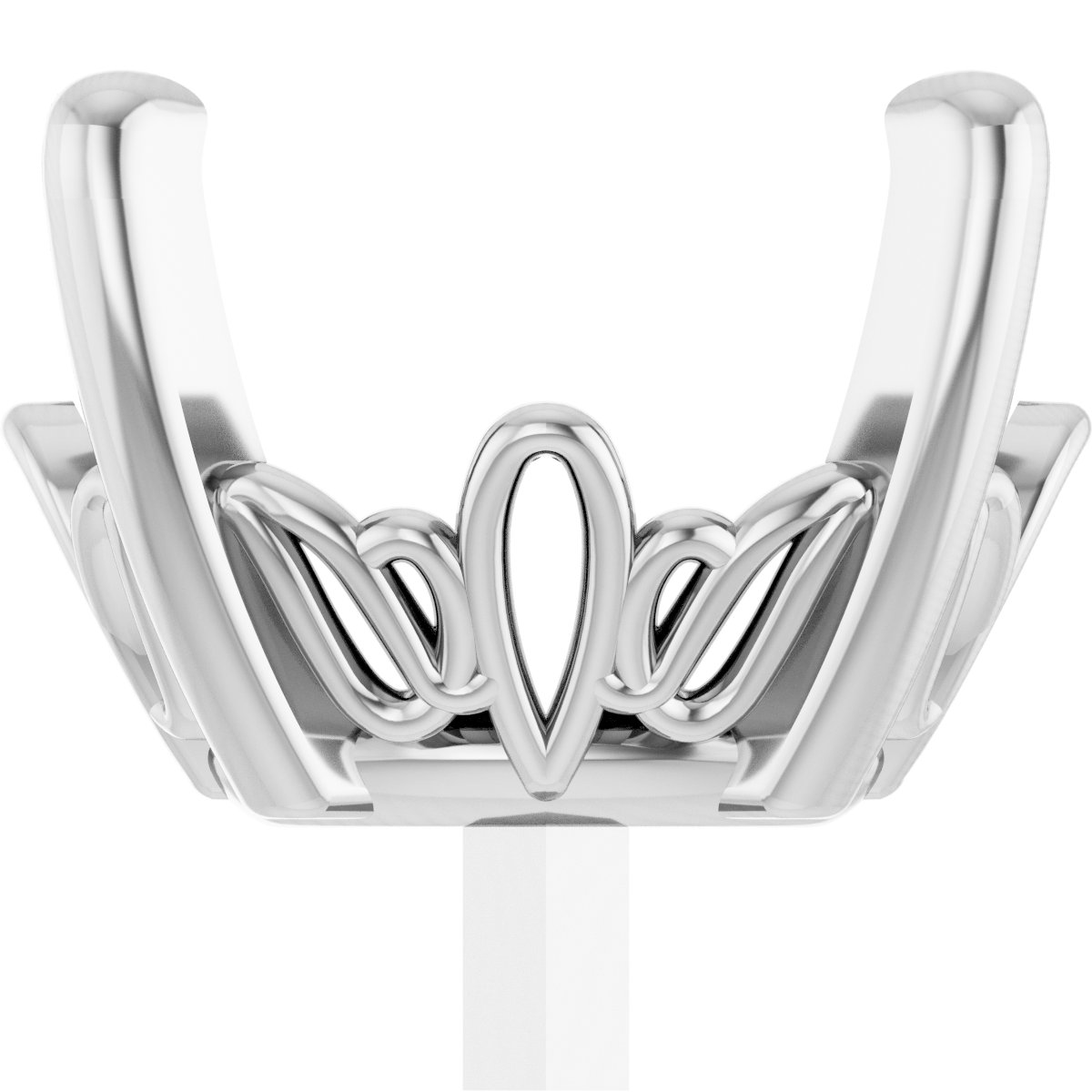 4-Prong Tapered Scroll Peg Setting