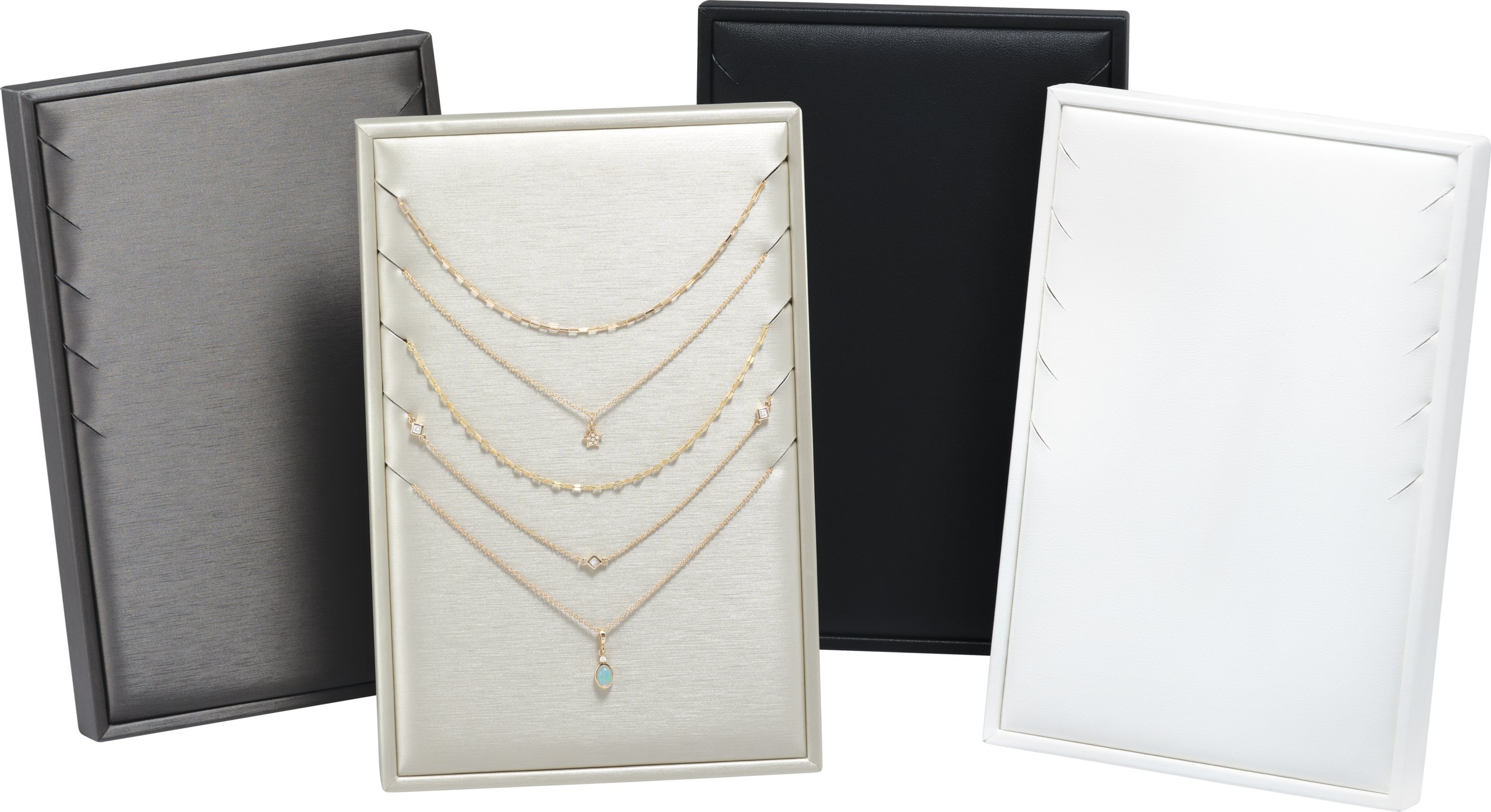 Leatherette Stacking Display With Kickstand