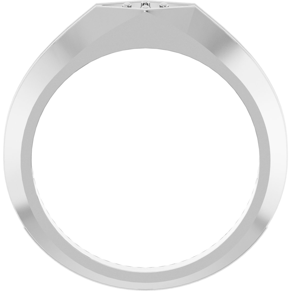 2.3 x 2.3 mm Asscher Band Mounting view 2