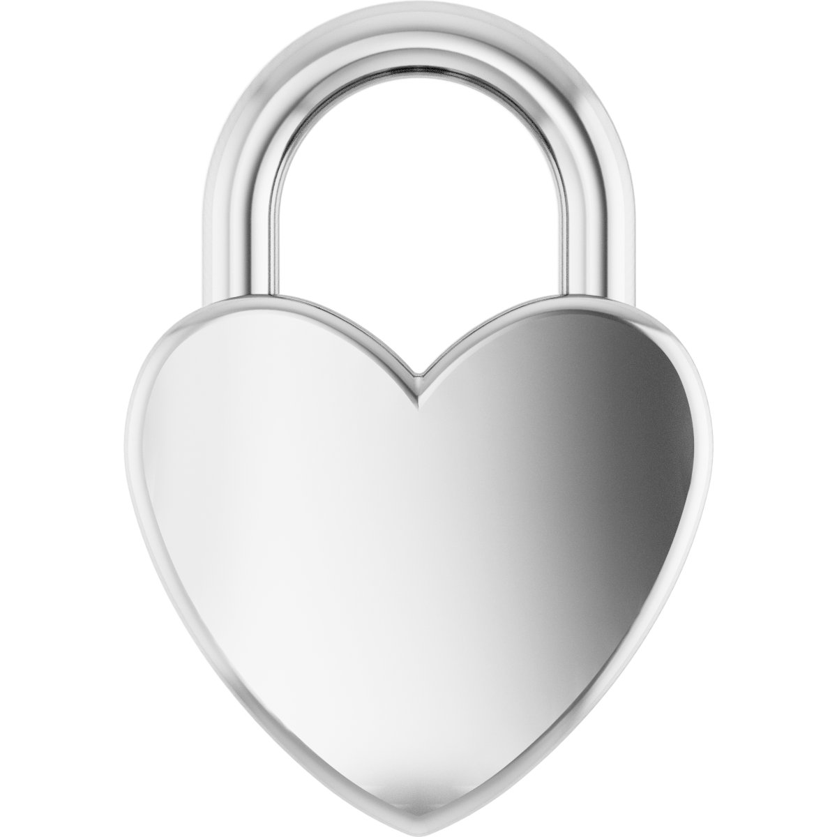 Engravable Heart Lock Necklace or Pendant