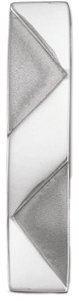 14K White Geometric Bar Pendant