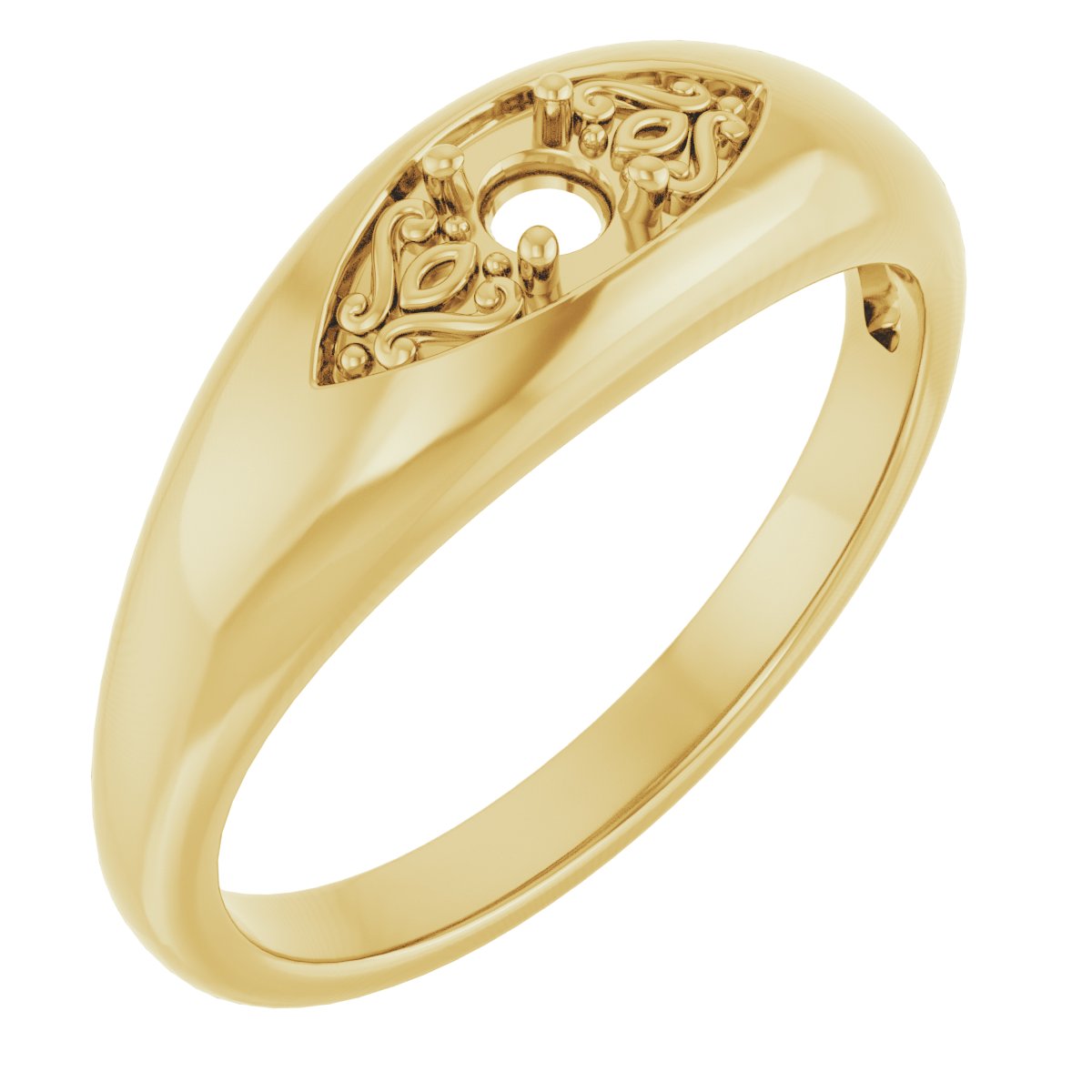 Sculptural Solitaire Ring