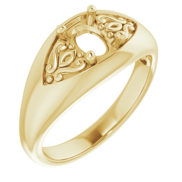 Sculptural Solitaire Ring