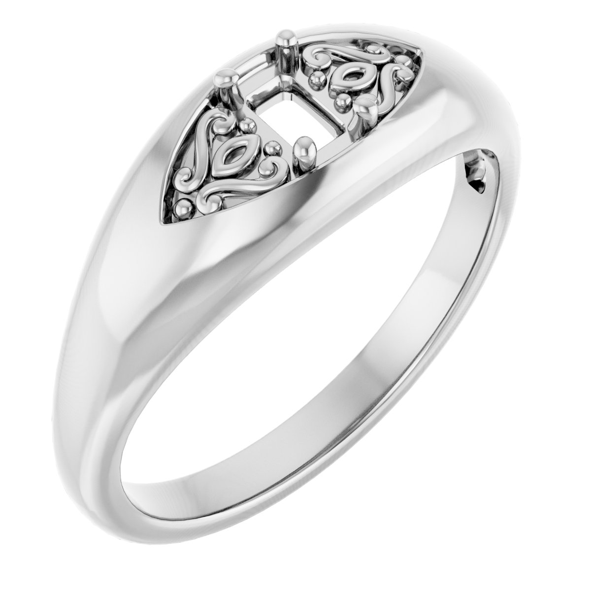 Sculptural Solitaire Ring