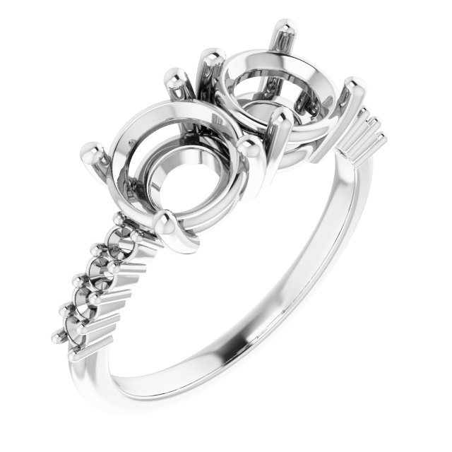 Accented Two-Stone Ring