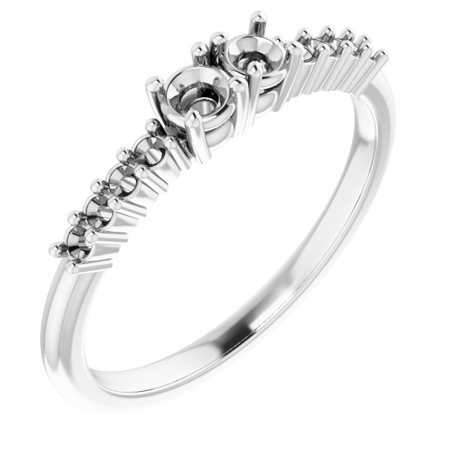 Accented Two-Stone Ring