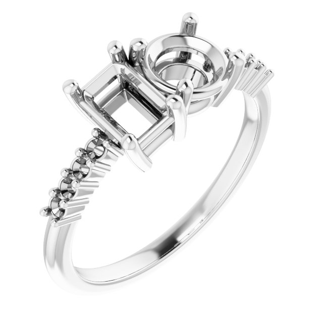 Accented Two-Stone Ring