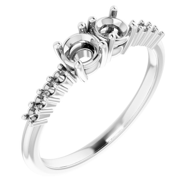 Accented Two-Stone Ring