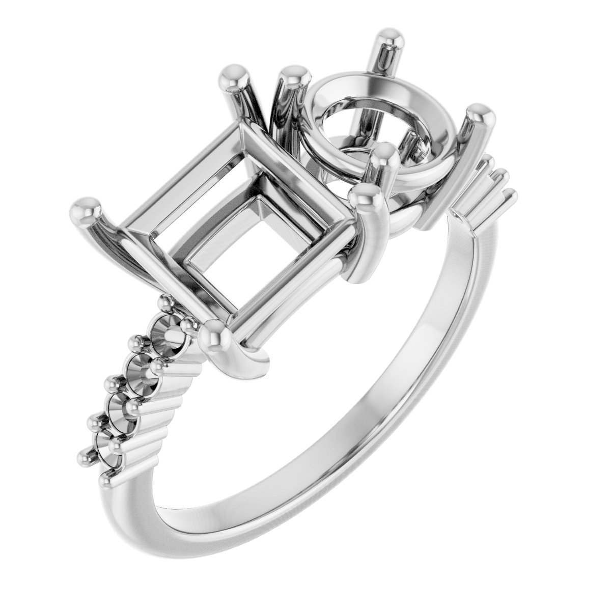 Accented Two-Stone Ring