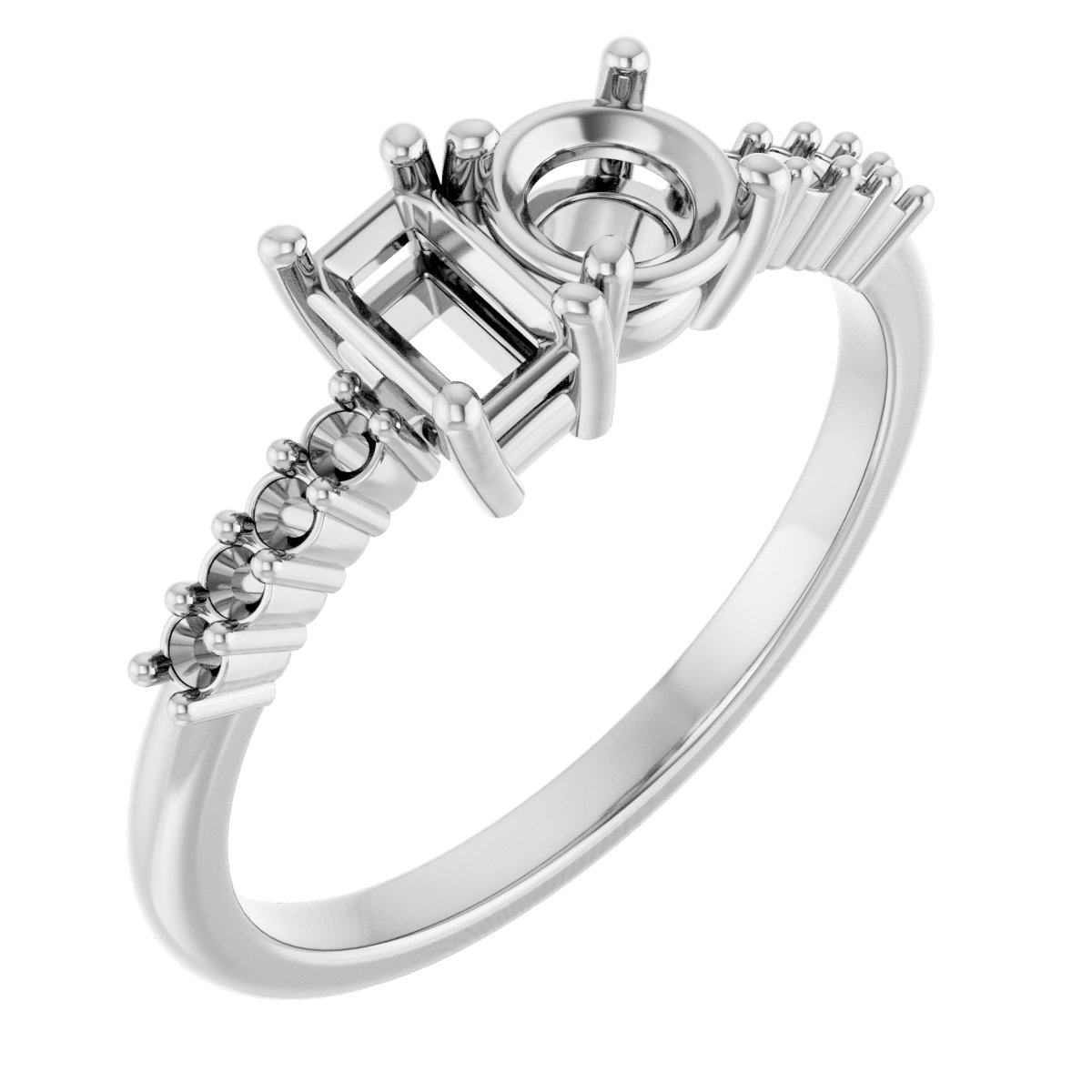 Accented Two-Stone Ring