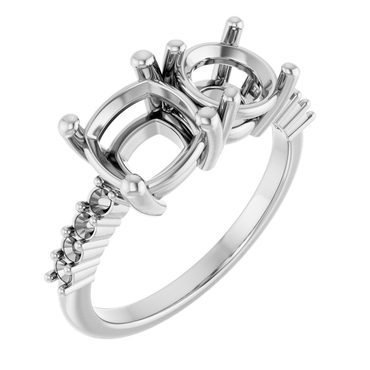 Accented Two-Stone Ring