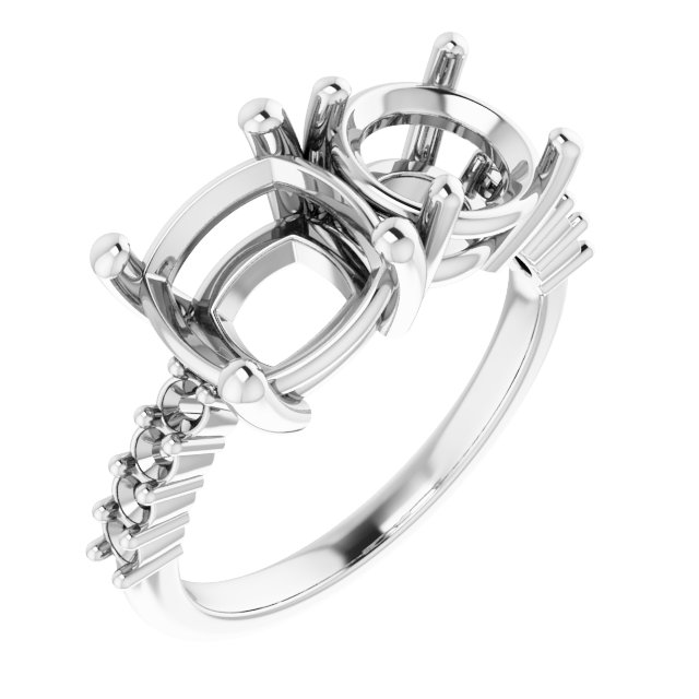 Accented Two-Stone Ring