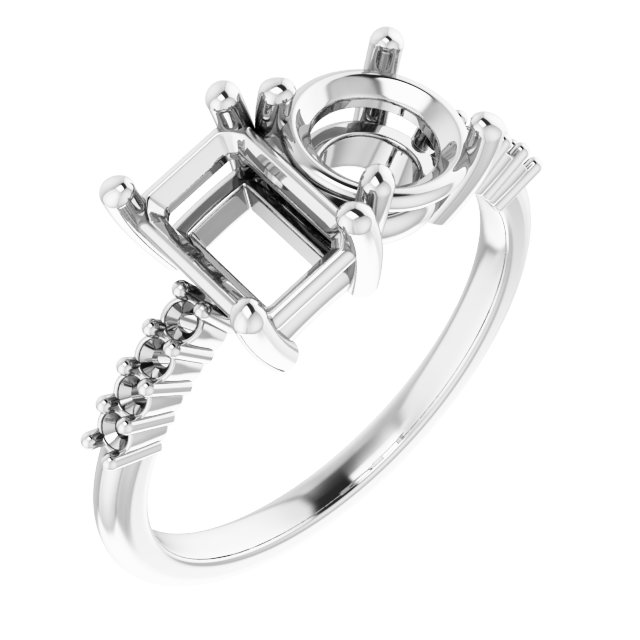 Accented Two-Stone Ring