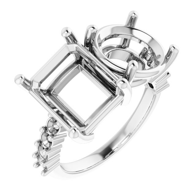 Accented Two-Stone Ring