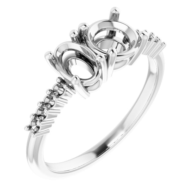 Accented Two-Stone Ring