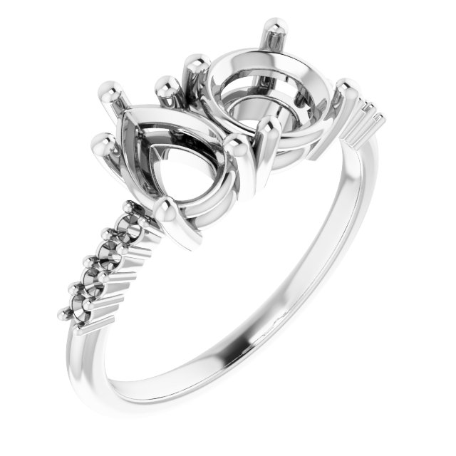 Accented Two-Stone Ring