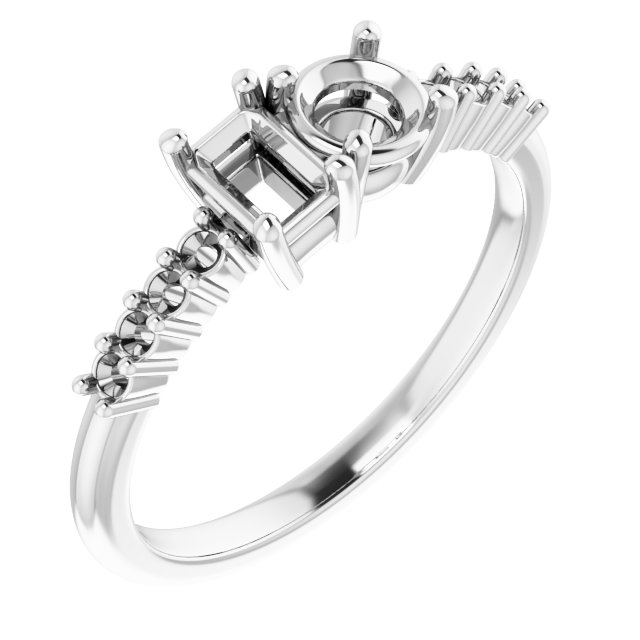 Accented Two-Stone Ring