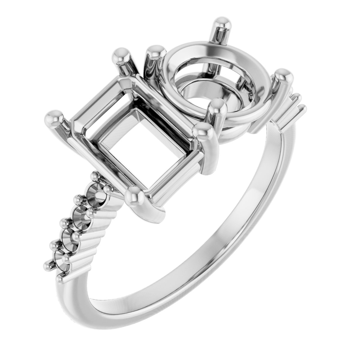Accented Two-Stone Ring