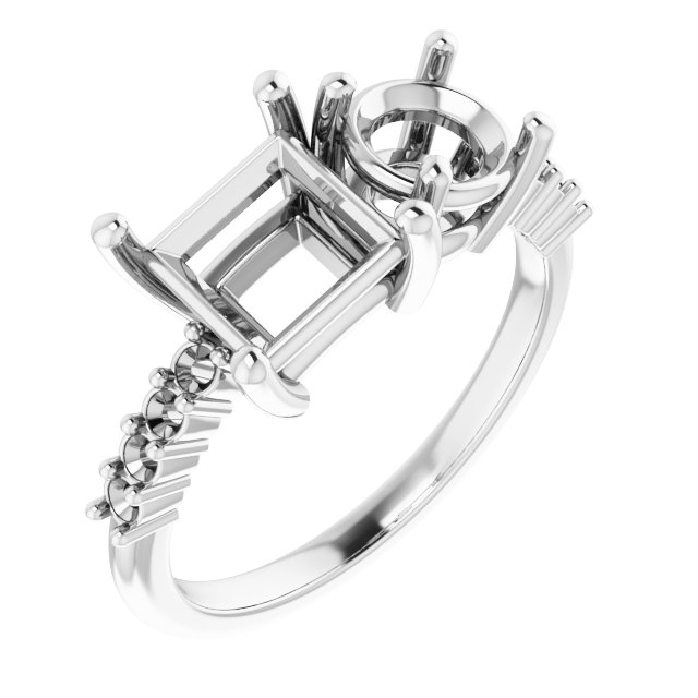 Accented Two-Stone Ring