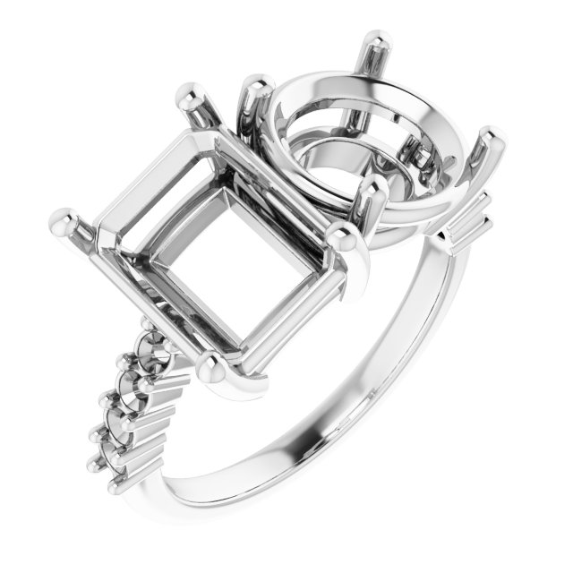 Accented Two-Stone Ring