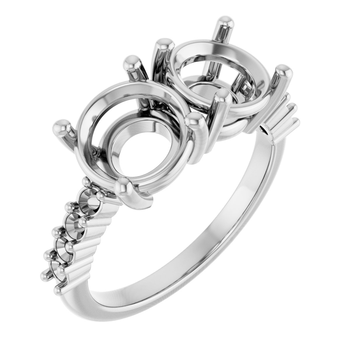 Accented Two-Stone Ring