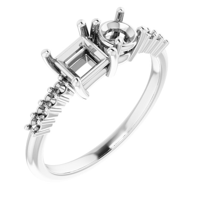 Accented Two-Stone Ring
