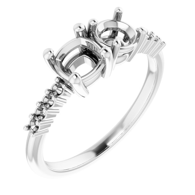 Accented Two-Stone Ring