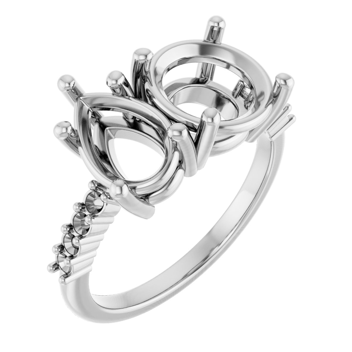Accented Two-Stone Ring