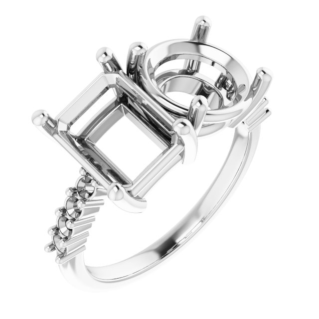 Accented Two-Stone Ring
