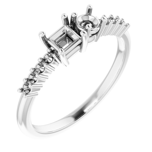 Accented Two-Stone Ring