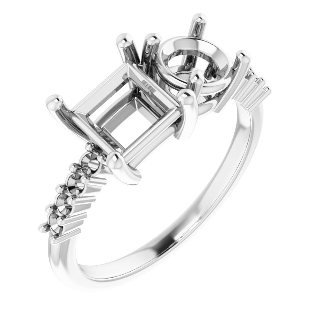 Accented Two-Stone Ring