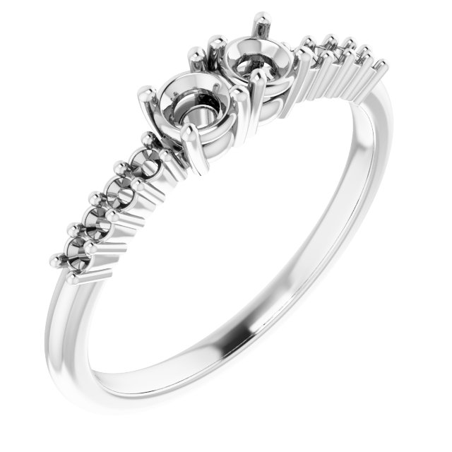 Accented Two-Stone Ring