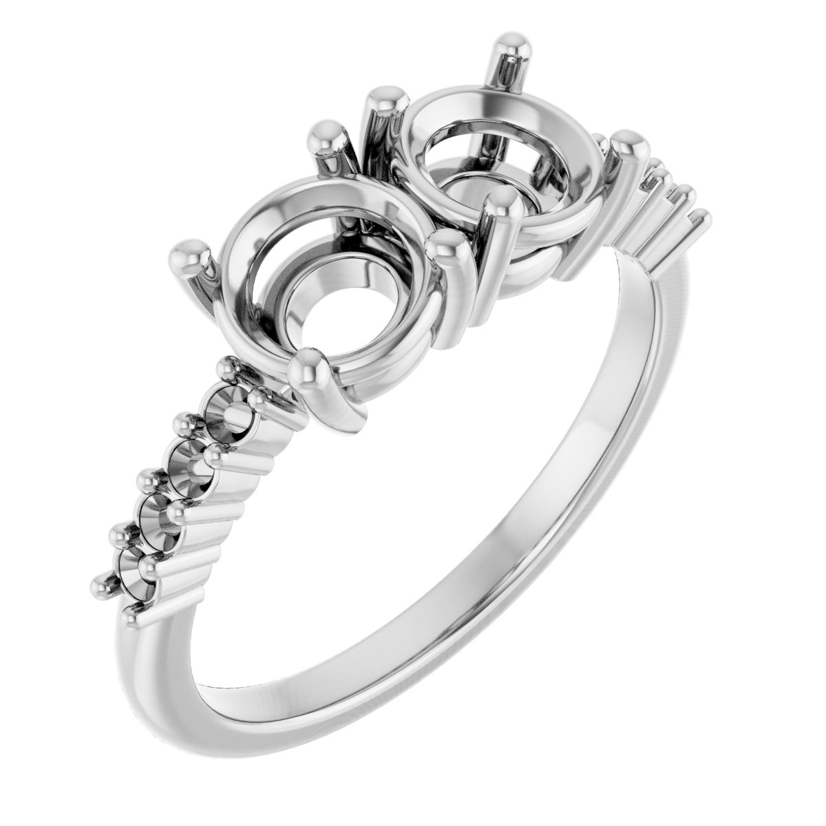 Accented Two-Stone Ring
