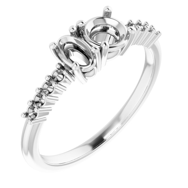 Accented Two-Stone Ring