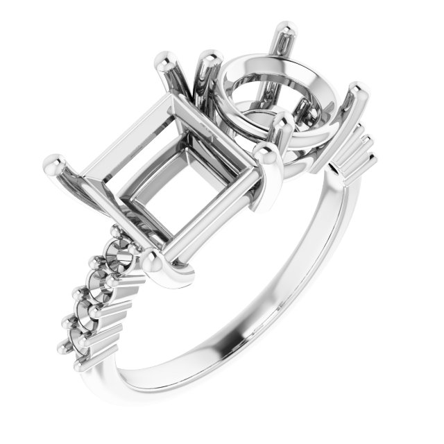 Accented Two-Stone Ring