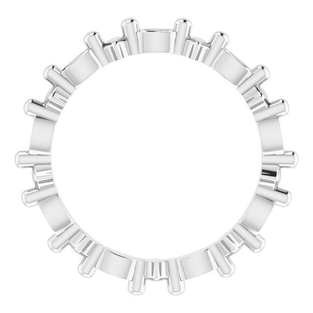 6x4 mm Oval Eternity Band Mounting view 2