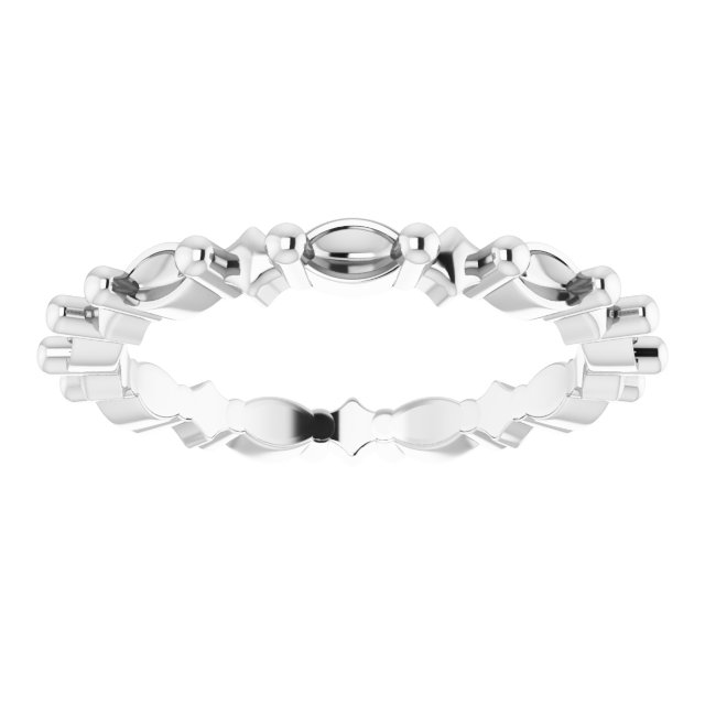 6x4 mm Oval Eternity Band Mounting view 3
