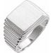 Sterling Silver 14x13 mm Rectangle Signet Ring