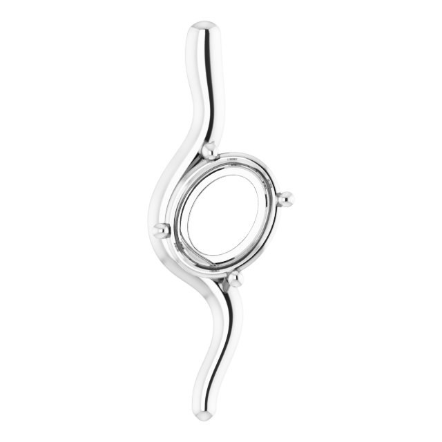 Freeform Solitaire Pendant