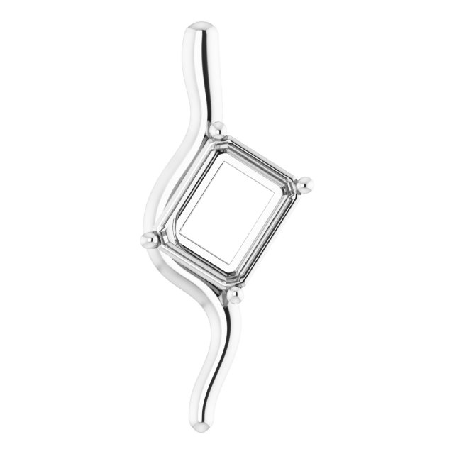 Freeform Solitaire Pendant