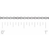 14K White 1.4 mm Diamond-Cut Cable Chain by the Inch