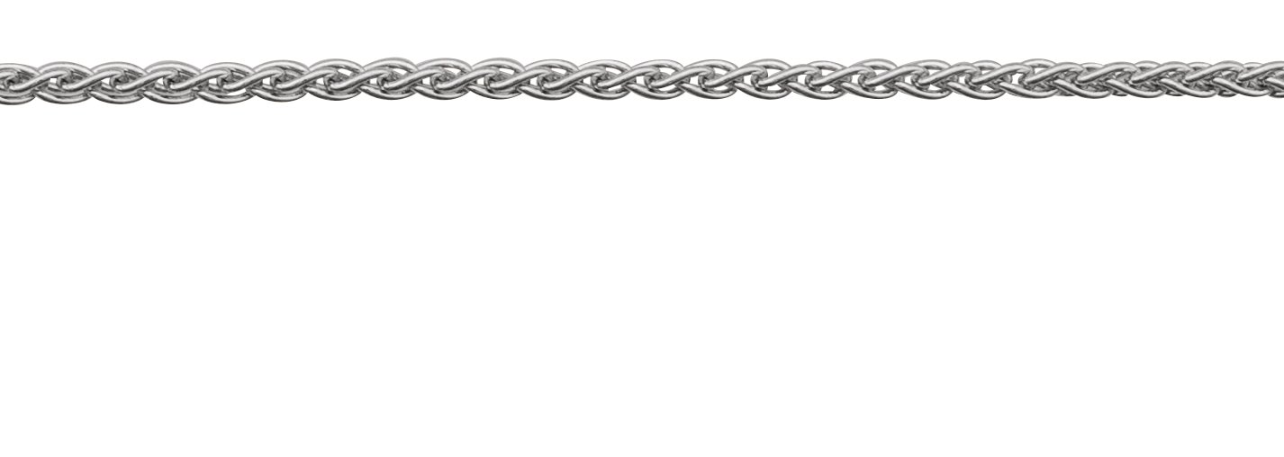Recycled Metal 1.5 mm Wheat Chain by the Inch view 2