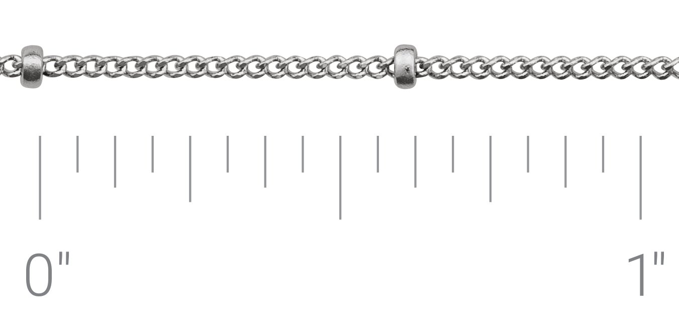 1 mm Beaded Curb Chain